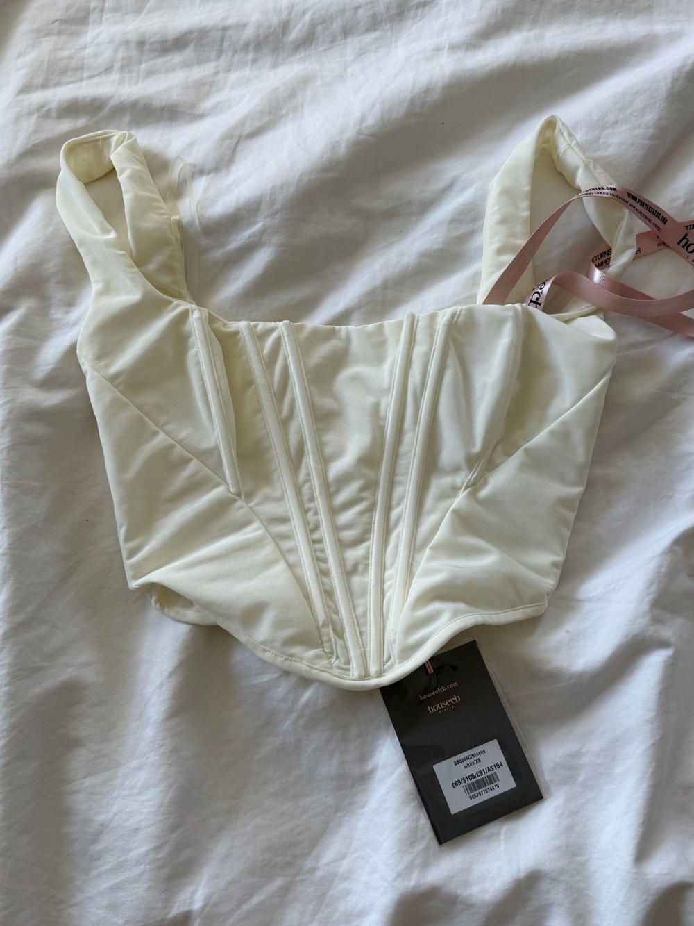 House of CB Cream Structured Corset Top